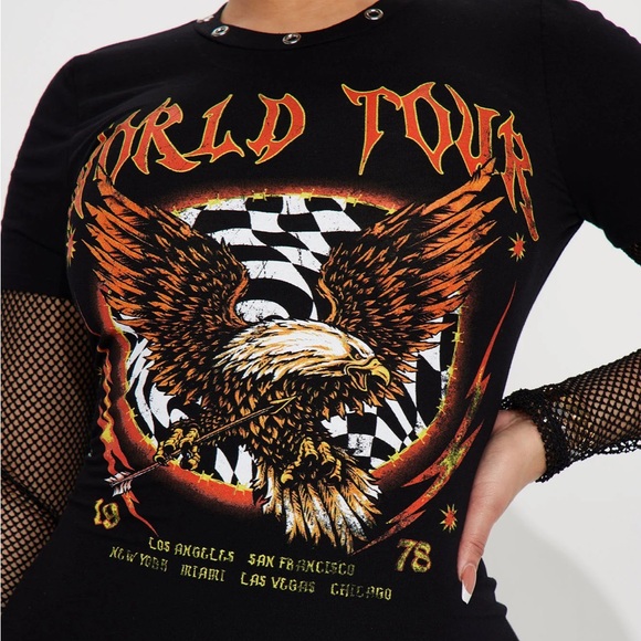 World Tour Black Mosh Pit Maxi Dress - Picture 1 of 6